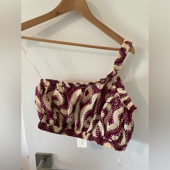 Moon River / Anthropologie one shoulder crop top - Picture 3 of 4